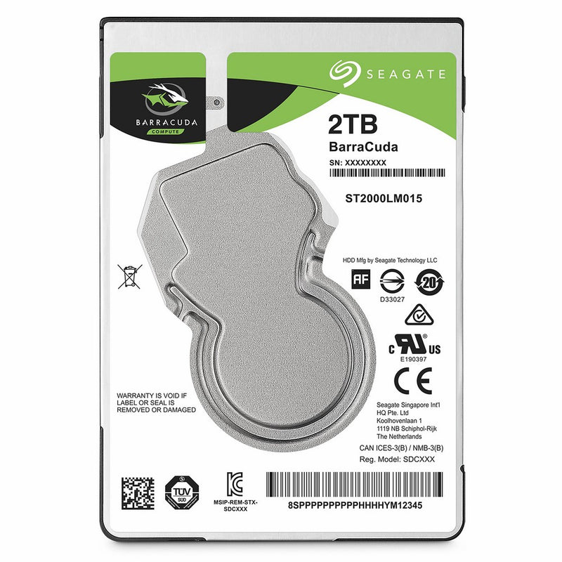 Seagate 2TB BarraCuda SATA 6Gb/s 128MB Cache 2.5-Inch 7mm Internal Hard Drive (ST2000LM015)