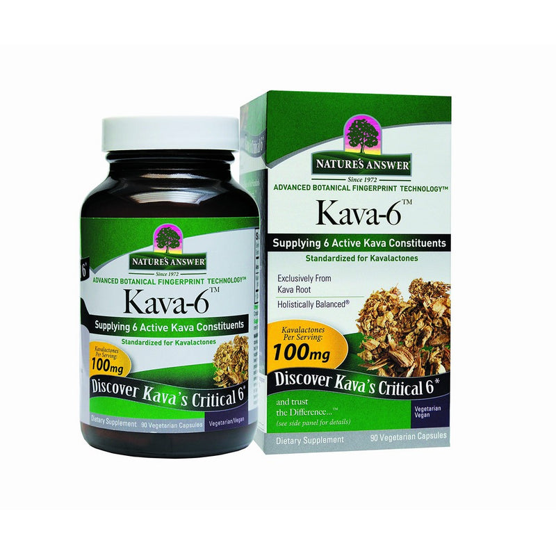 Nature's Answer Kava-6 Vegetarian Capsules, 90-Count