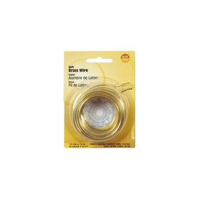 The Hillman Group 123120 28 Gauge Brass Wire with 75-Feet Dispenser Pack