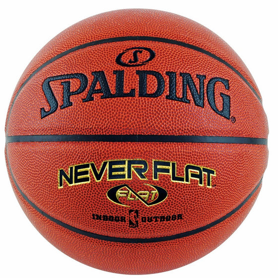 Spalding Never Flat Basketball - Official Size 7 (29.5")