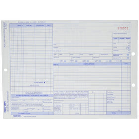 Rediform Auto Repair Polypack, Carbonless, 3 Part, 8.5 x 11 inches, 50 Forms (4P487)