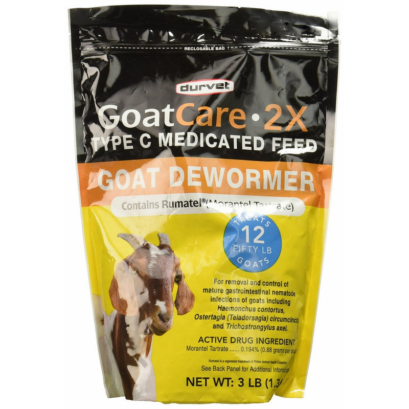 Goat Care 2X Medicated Pellets, Goat Dewormer, 3 Pound Package - Part #: 001-0311