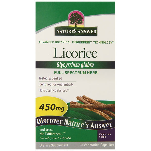 Nature's Answer Licorice Root Vegetarian Capsules, 90-Count