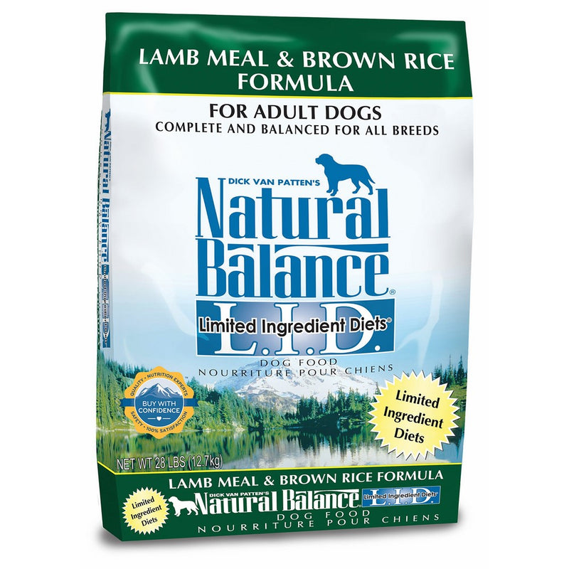 Natural Balance L.I.D. Limited Ingredient Diets Dry Dog Food, Lamb Meal & Brown Rice Formula, 28-Pound