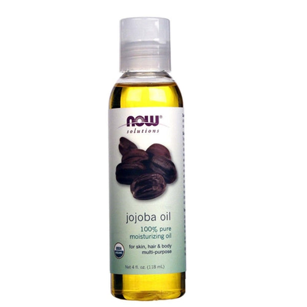 NOW Solutions Certified Organic Jojoba Oil, 4-Ounce