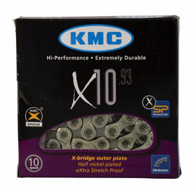 KMC X10.93, Nickel Plated 116 Link 10 Speed Chain