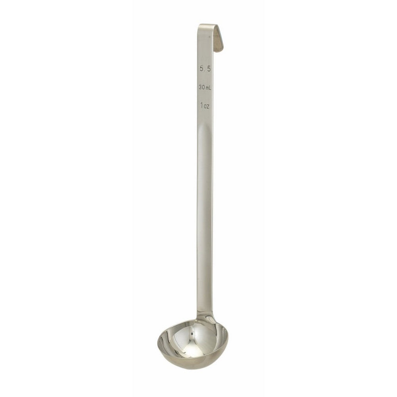 HIC Single-Piece Kitchen and Soup Ladle, 18/8 Stainless Steel, 10.75-Inch, 1-Ounce Capacity