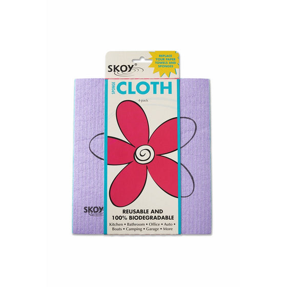 Skoy Eco-friendly Cleaning Cloth (4-pack: Assorted Colors)