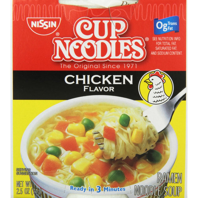 Nissin Chicken Cup Noodles 2.4 Ounce (Pack of 24)