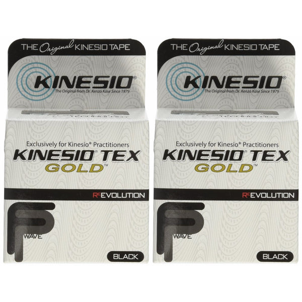 Kinesio Tex Gold FP Tape TWO Rolls 2" x 16.4' Black