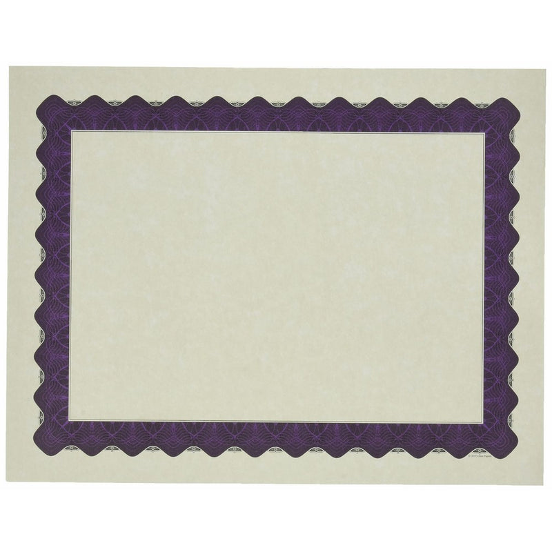 Great Papers! Metallic Purple Border Certificate, 8.5"x11", 100 Count (961021)