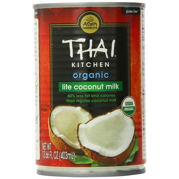 Thai Kitchen Organic Lite Coconut Milk, 13.66 oz. (Pack of 6)