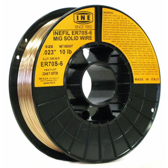 INEFIL ER70S-6 .023-Inch on 10-Pound Spool Carbon Steel Mig Solid Welding Wire