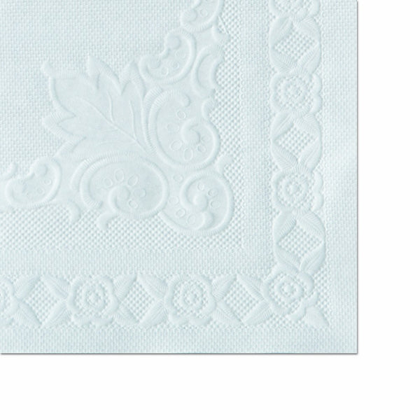 Hoffmaster 601SE1014 14" Length x 10" Width, White Classic Embossed Straight Edge Placemat (Case of 1,000)