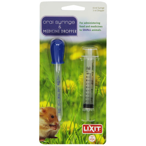 Lixit Oral Syringe and Medicine Dropper, 3ml/10ml