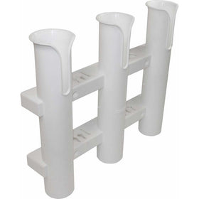 SeaSense Single Piece 3 Rack Rod Holder, White