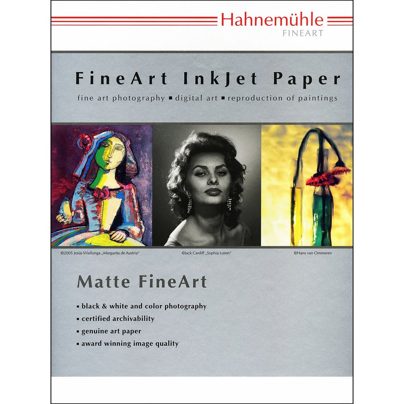 Hahnemuhle Matte German Etching, 100% TCF Pulp, Natural White Watercolor Inkjet Paper, 19.6 mil., 310 g/mA, 8.5x11", 25 Sheets