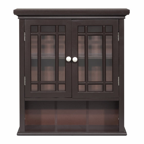 Elegant Home Fashion Neal Wall Cabinet with 2-Door and Shelf