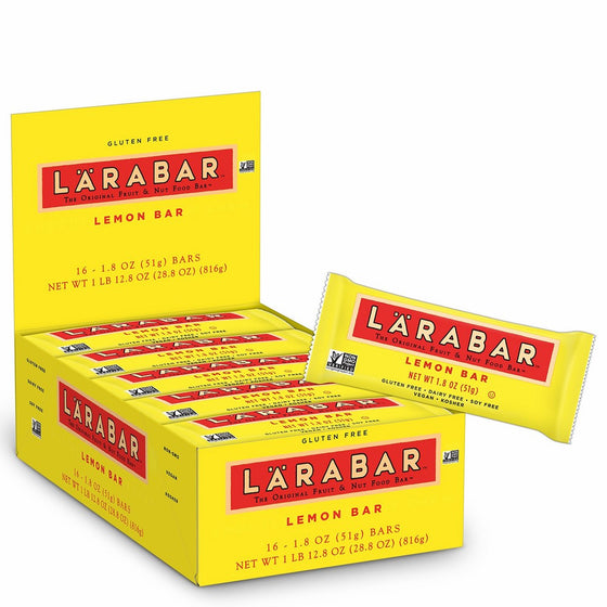 Larabar Gluten Free Snack Bars, Lemon Bar, 1.8 Ounce Bars (16 Count)