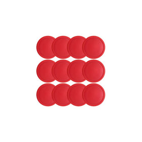 One dozen Large 3 1/4 inch Red Air Hockey Pucks for Full Size Air Hockey Tables by Brybelly