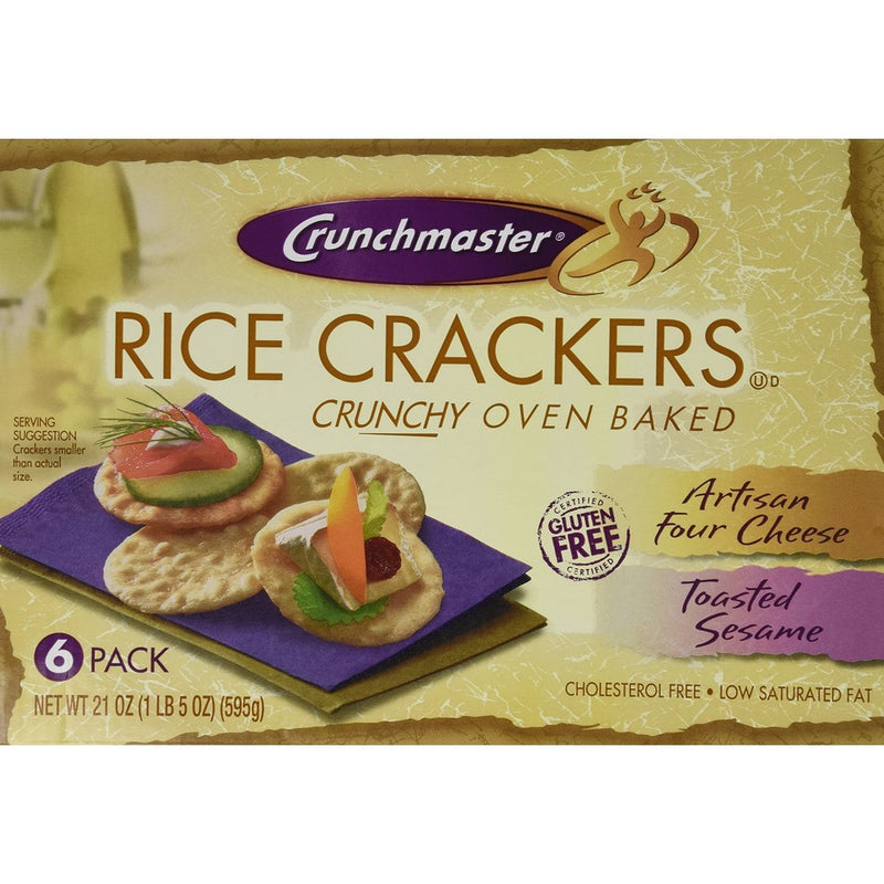 Crunchmaster GLUTEN FREE Oven Baked RICE CRACKERS 21oz (2 Pack)