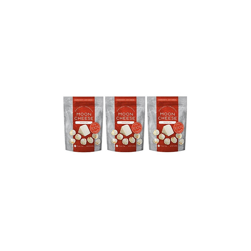 Moon Cheese 2 OZ, Pack of Three, Pepper Jack, 100% Cheese and Gluten Free