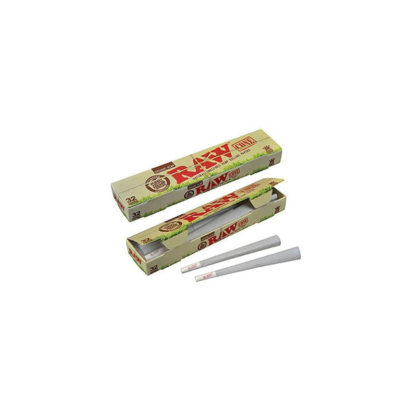 RAW Organic Unrefined Pre-Rolled Cone 32 Pack (King Size)