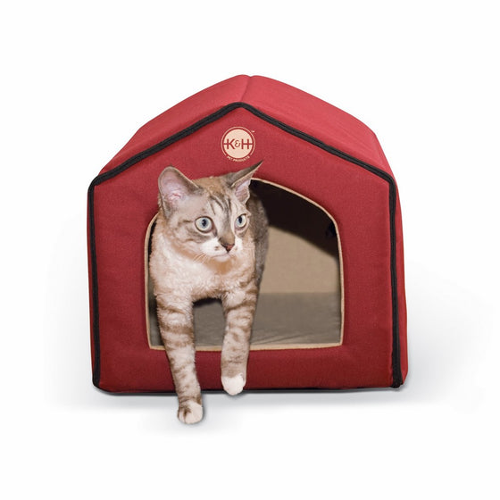 K&H Pet Products Indoor Pet House Red/Tan 16" x 15" x 14" (unheated)