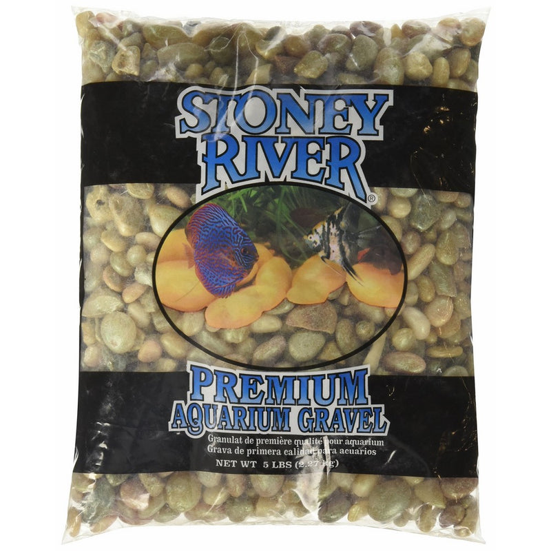 Stoney River Jumbo Gems Jade for Freshwater Aquariums, 5-Pound Bag