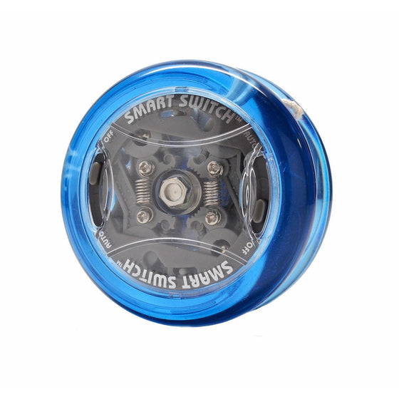 Yomega Power Brain XP yoyo with synchronized clutch and smart switch enables players to switch between auto-return and manual styles of play