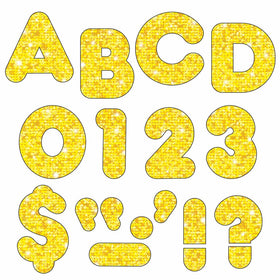 TREND enterprises, Inc. Yellow Sparkle 2" Casual UC Ready Letters