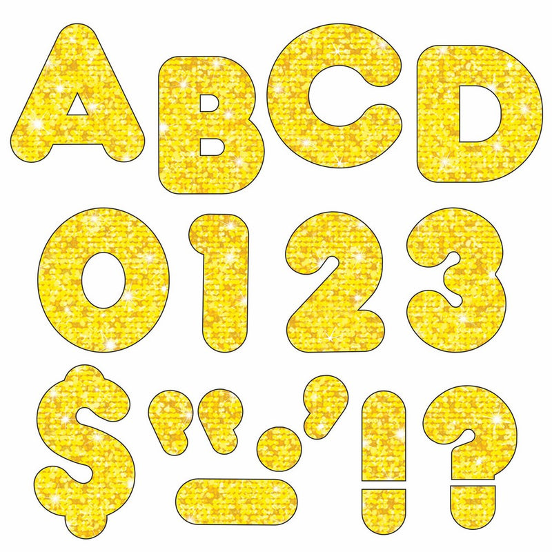 TREND enterprises, Inc. Yellow Sparkle 2" Casual UC Ready Letters
