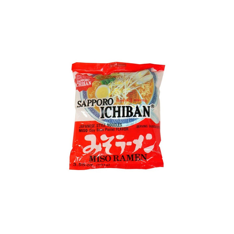 Sapporo Ichiban Ramen, Miso, 3.55-Ounce Packages (Pack of 24)