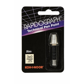Koh-I-Noor Rapidograph Stainless Steel Replacement Point, .25mm, 1 Each (72D.ZZZ)