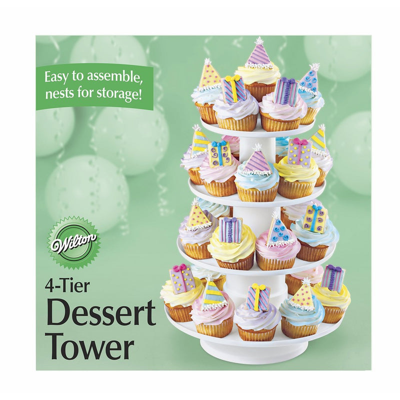 Wilton 4-Tier Stacked Cupcake and Dessert Tower