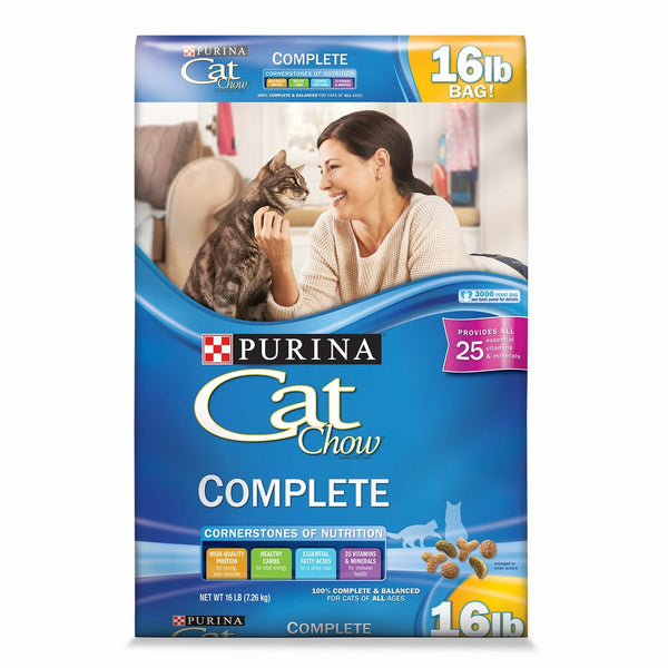 Purina Cat Chow Dry Cat Food, Complete, 16 Pound Bag, Pack of 1
