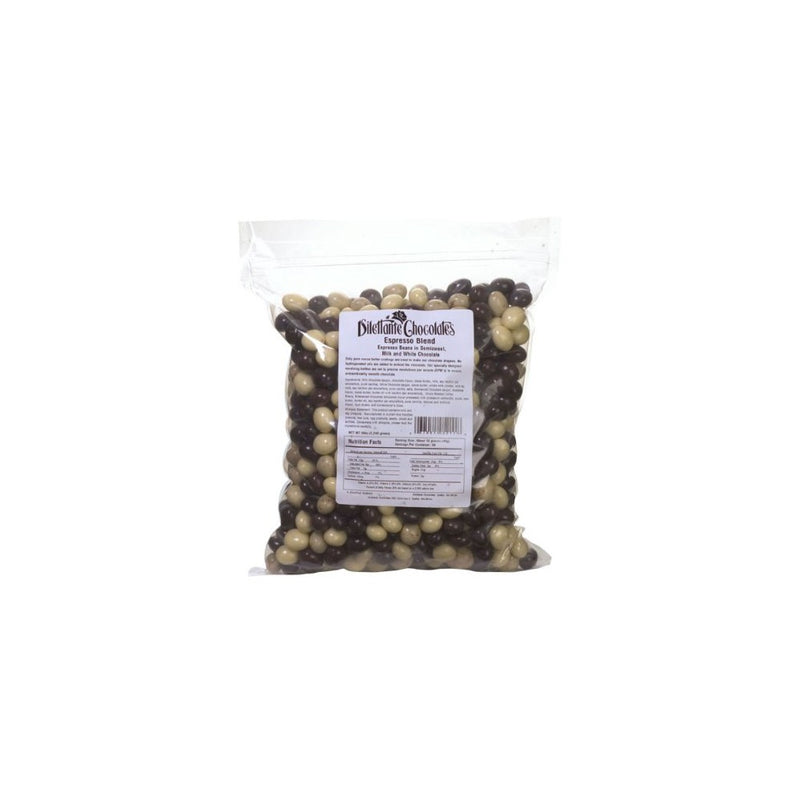 Dilettante Espresso Blend Espresso Beans In Semisweet, Milk and White Chocolate, 5 Pound