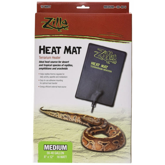 Zilla Reptile Terrarium Heat Mats, Medium, 16 Watt