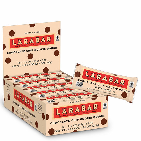 LÄRABAR Larabar Gluten Free Bar, Chocolate Chip Cookie Dough, 1.6 oz Bars (16 Count)