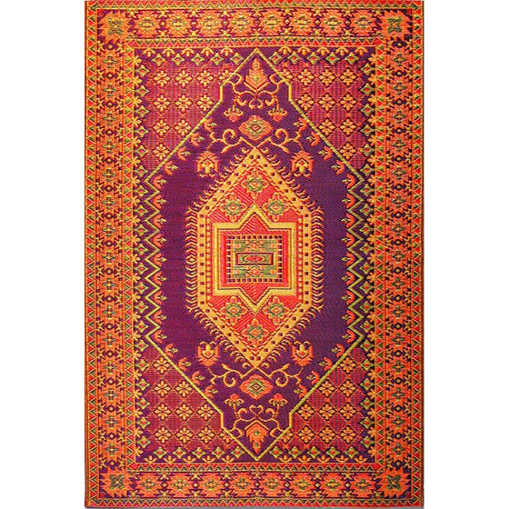 Mad Mats Oriental Turkish Indoor/Outdoor Floor Mat, 4 by 6-Feet, Rust