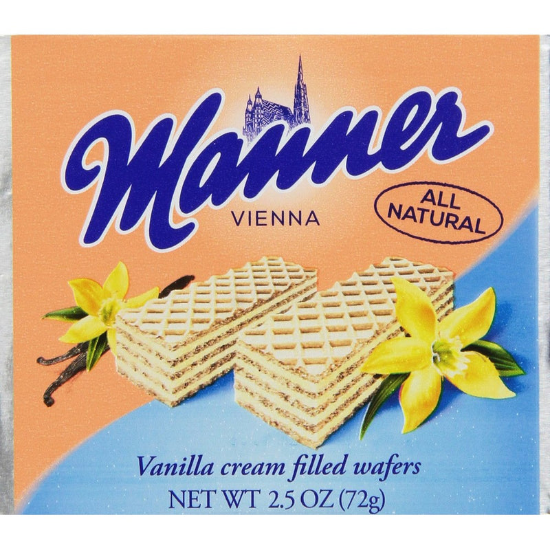 Manner Wafers Vanilla Pocket Pack, 2.54-Ounce (Pack of 12)