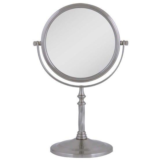 Zadro Two-Sided Vanity Swivel Mirror, Satin Nickel