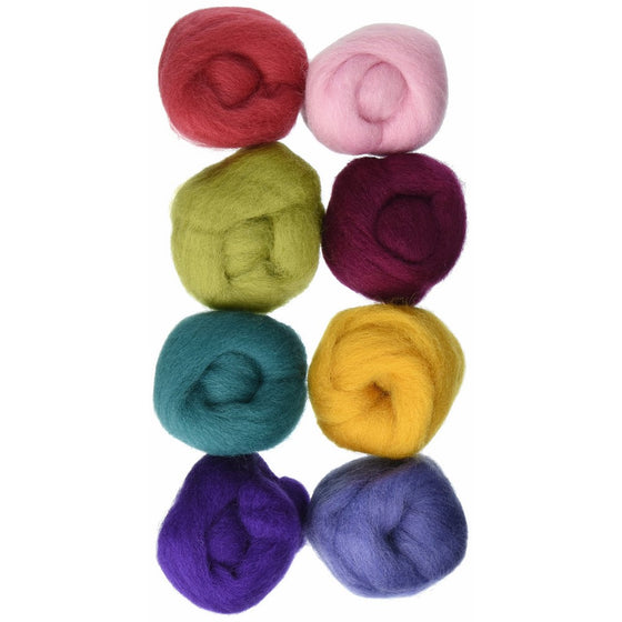 Wistyria Editions Wool Roving, 12-Inch, Designer, 8-Pack