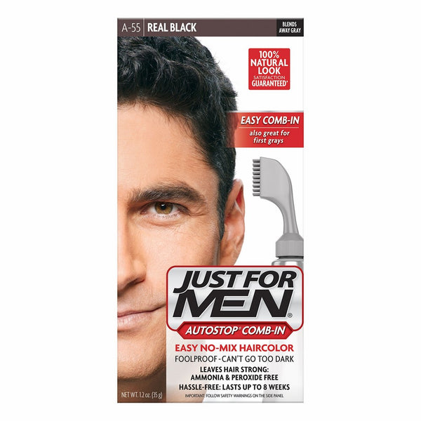 Just For Men AutoStop Men's Comb-In Hair Color, Real Black