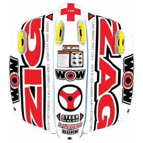 WOW World of Watersports, 12-1050 Zig Zag Inflatable Towable, 2 Person, Steerable