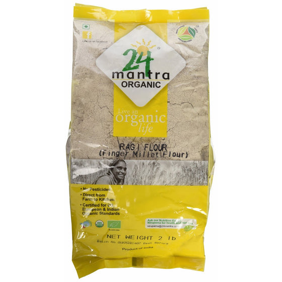 Organic Finger Millet Flour (Ragi) - 2 Lbs