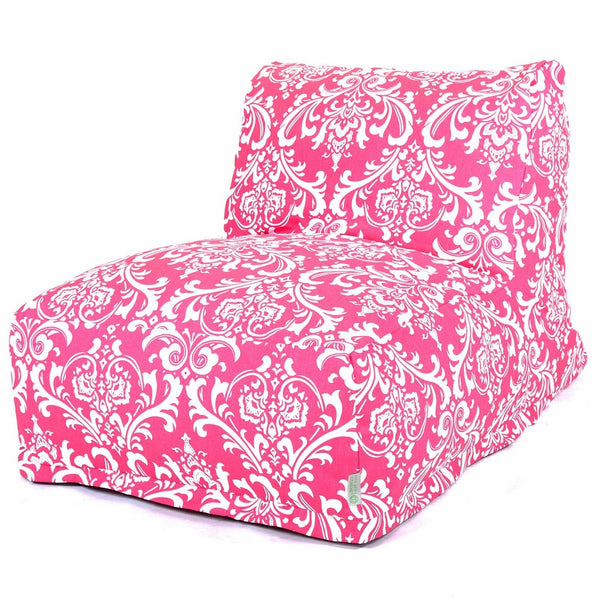 Majestic Home Goods Hot Pink and White French Quarter Bean Bag Chair Lounger