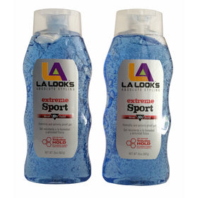 La Looks Gel #10 Extreme Sport Tri-Active Hold 20 Ounce (Blue) (591ml) (2 Pack)