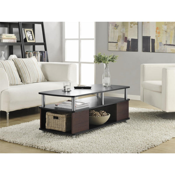 Ameriwood Home 5094196 Carson Coffee Table, Cherry/Black