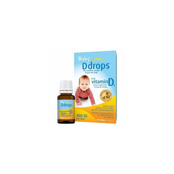 Ddrops Baby Liquid Vitamin D3 Supplement 400 Iu - 0.08 Fl Oz - 2 Pk